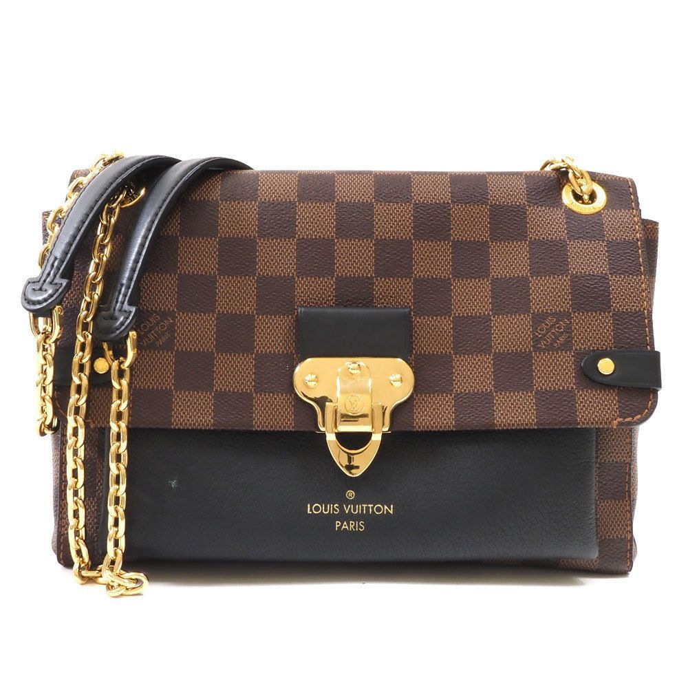 Louis Vuitton Vavin PM Damier Calf Leather Ebene Noir Chain Shoulder Bag